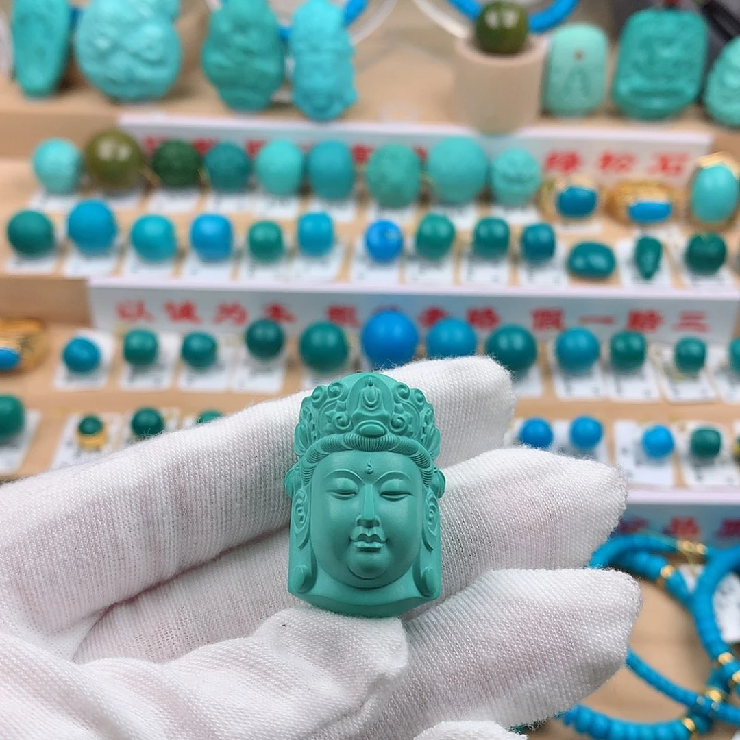 绿松石足金镶嵌珠宝奇石