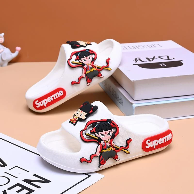 儿童拖鞋哪吒夏季新款男童卡通室内防滑洗澡中大童宝宝女童凉拖鞋