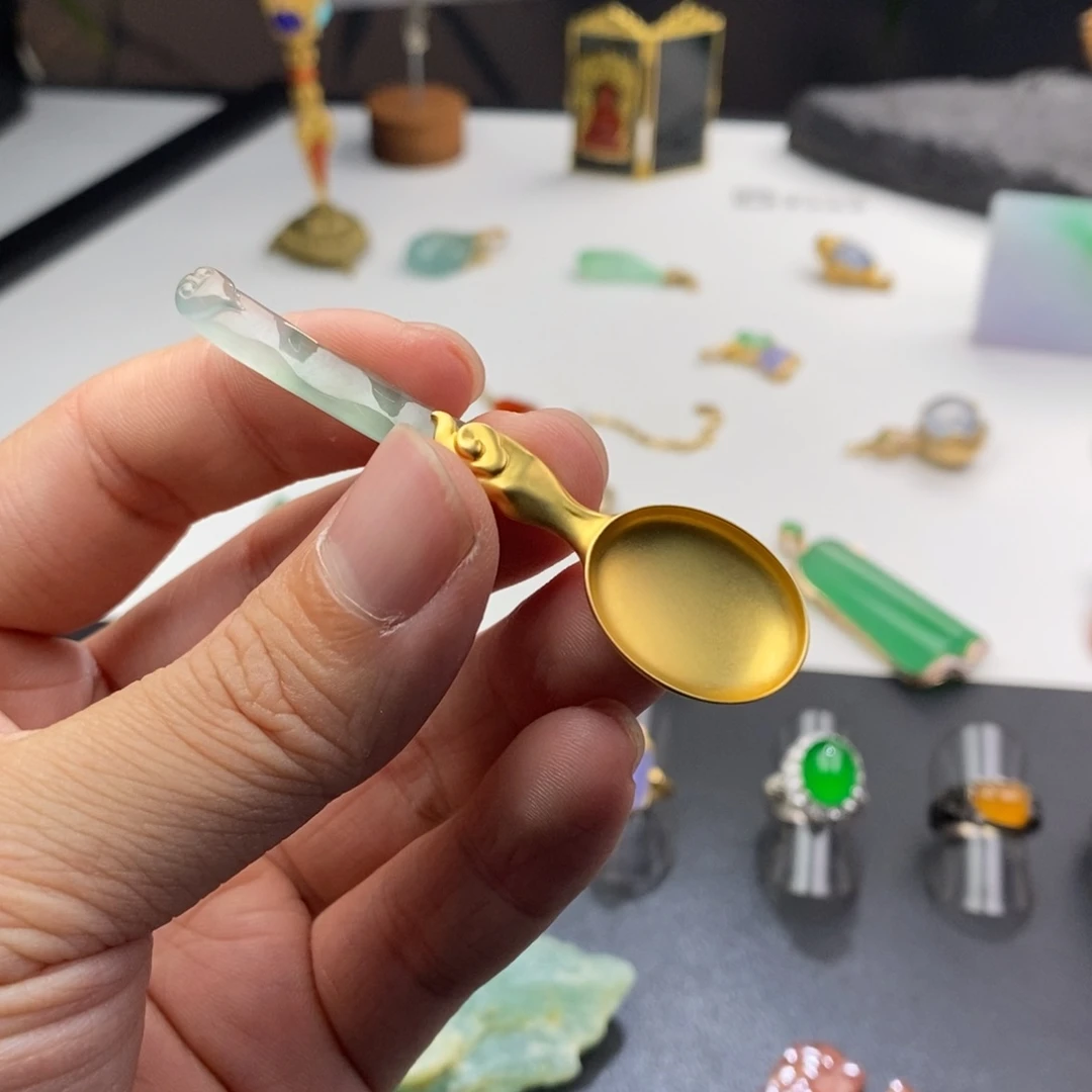 定制翡翠未镶嵌汤匙