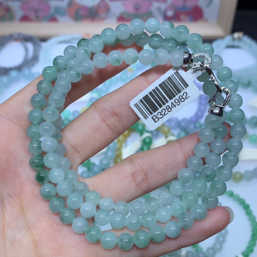 翡翠未镶嵌手链天然