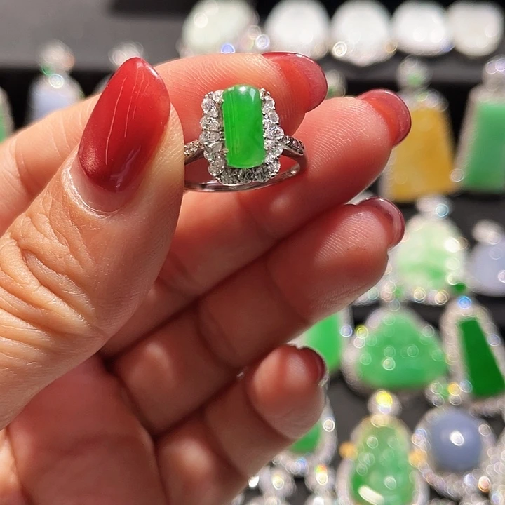 翡翠银S925镶嵌颈饰