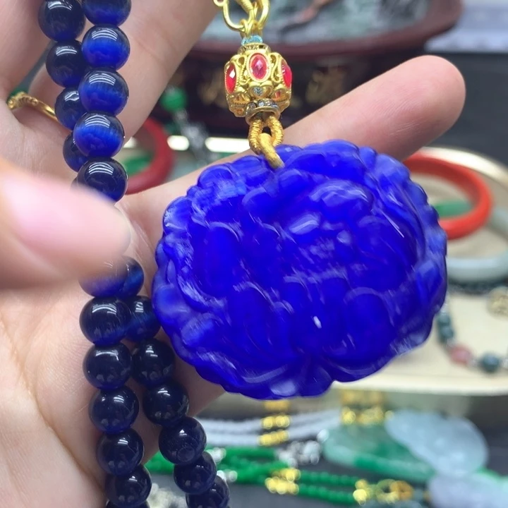 玛瑙/玉髓颈饰合金吊坠