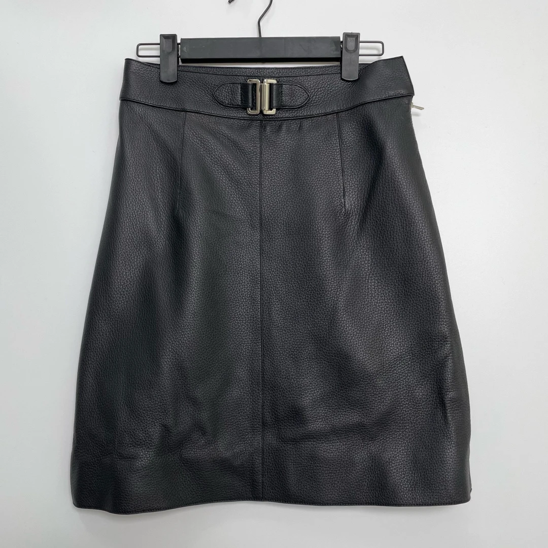 99新 Hermes/爱马仕 D500309/麂皮半裙/34码