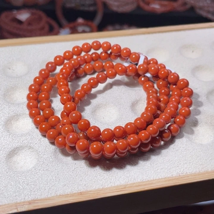 南红玛瑙未镶嵌5咪柿子红1013