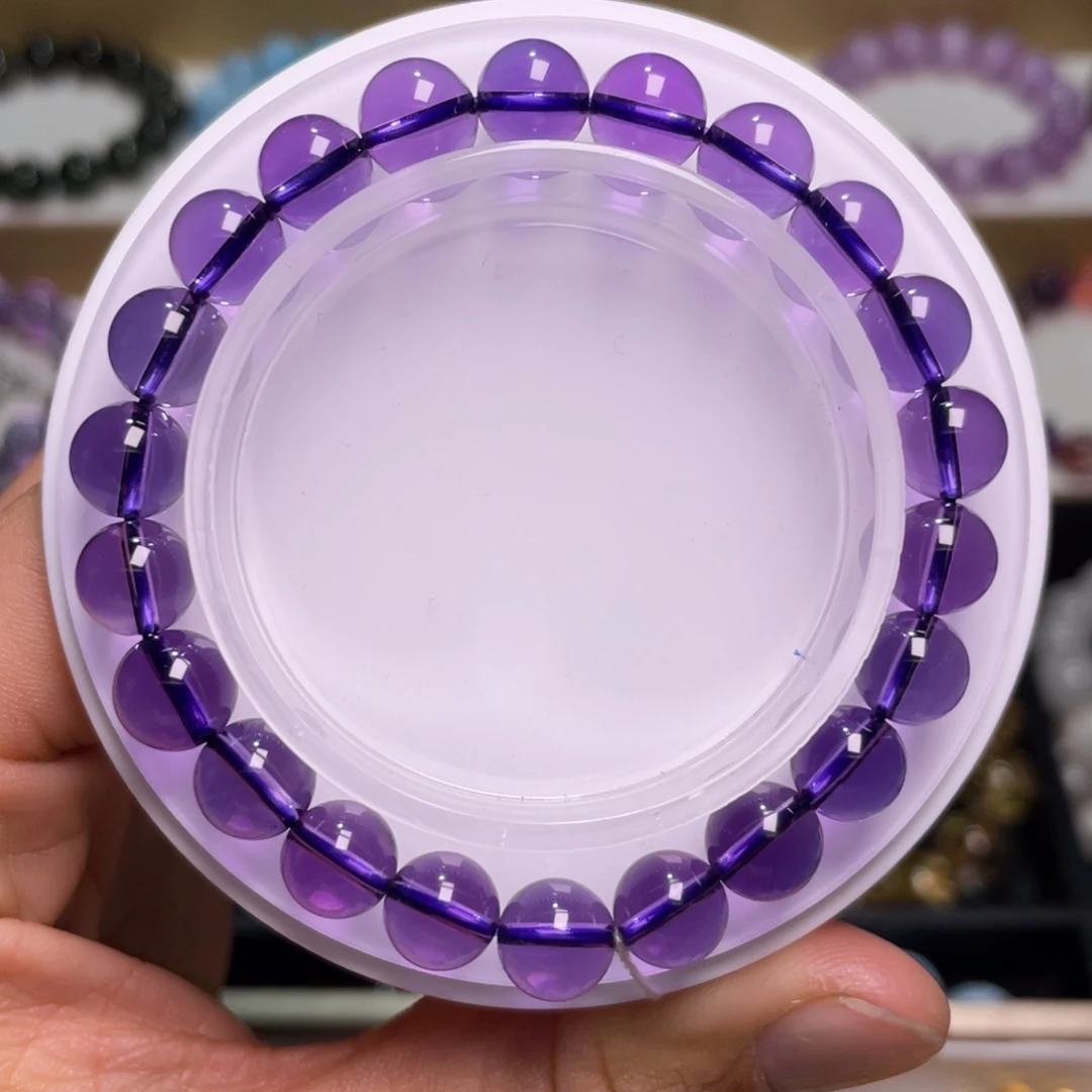 水晶手链未镶嵌巴西紫水晶毕业级