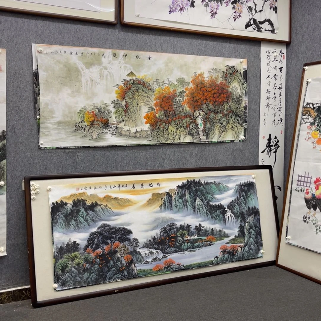国画六尺金秋神韵山水画芯一幅