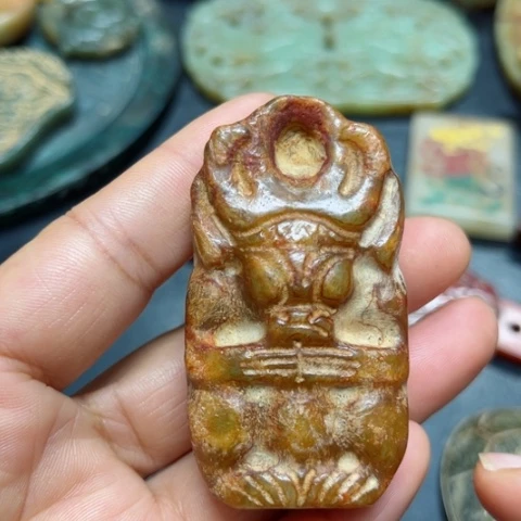 吊坠白玉菩提把件