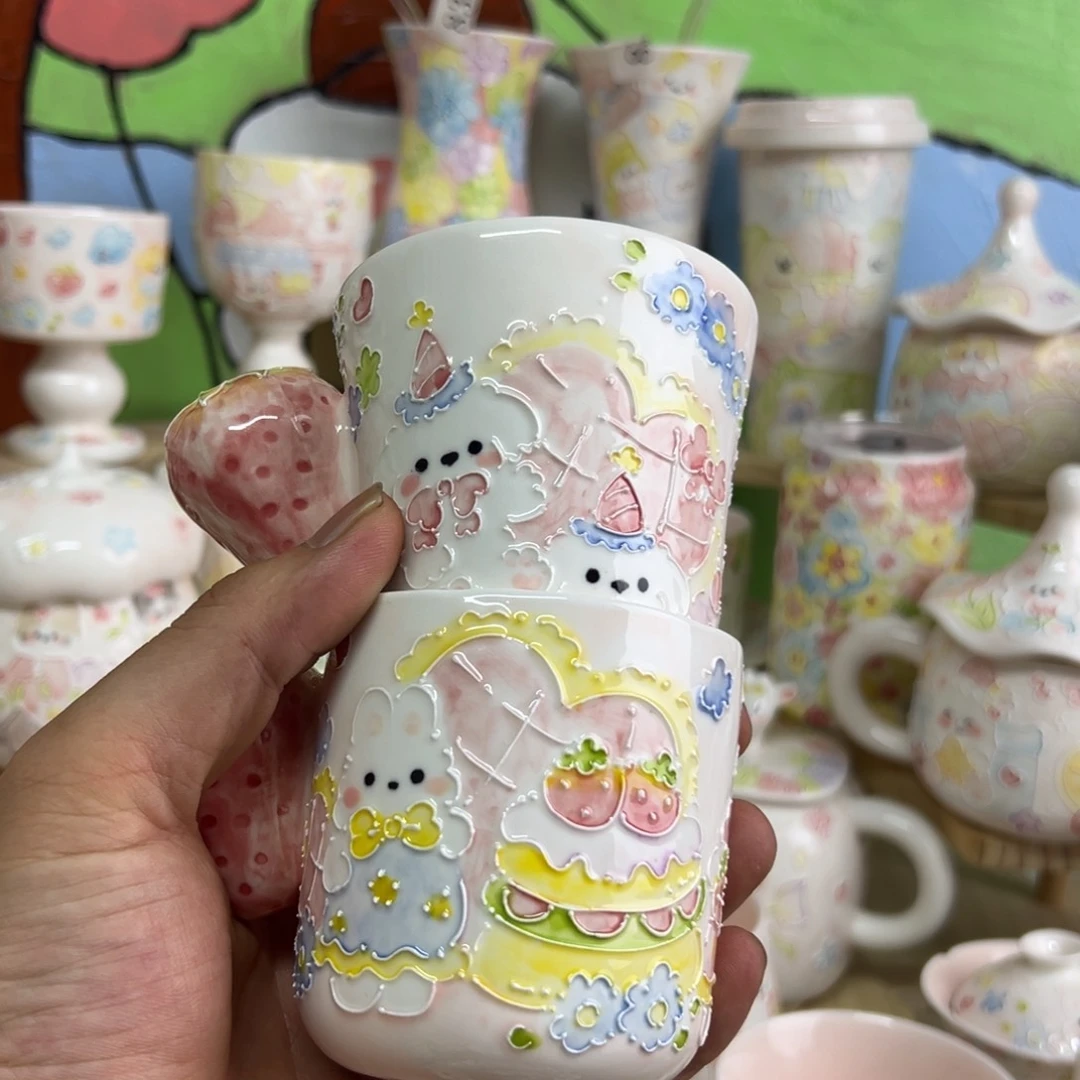 咩**～景德镇高温釉下手绘陶瓷