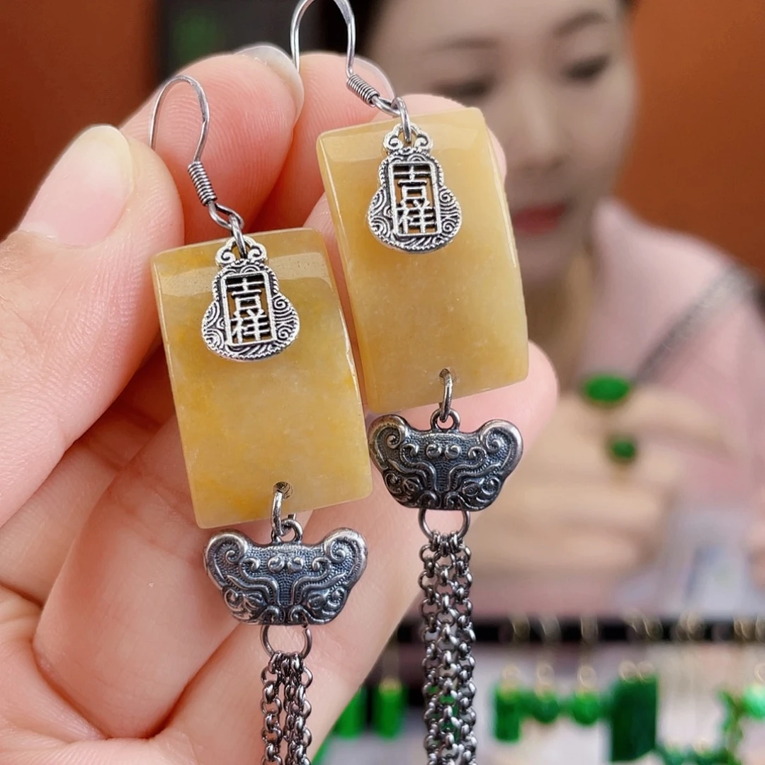 翡翠未镶嵌耳饰饰品