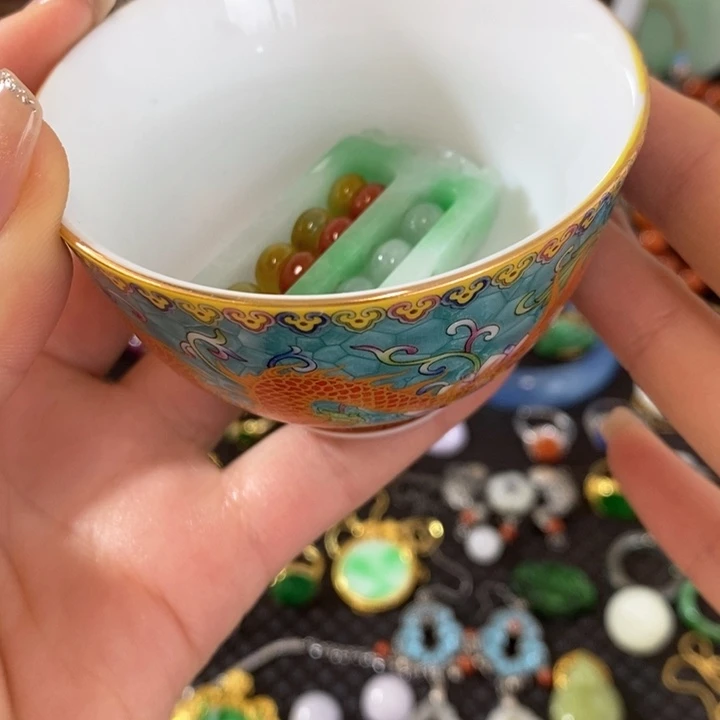 ****半杯瓷器杯子漂亮漂亮
