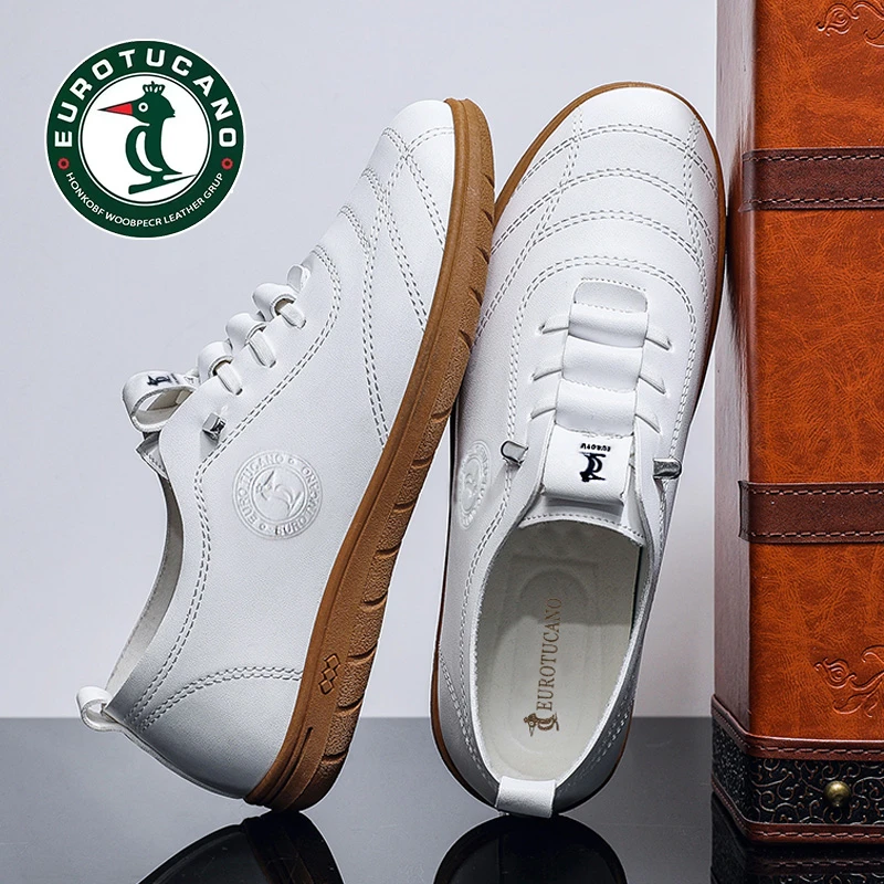 官方正品春季新款皮鞋男款休闲一脚蹬商务正装软底皮鞋爸爸鞋F669