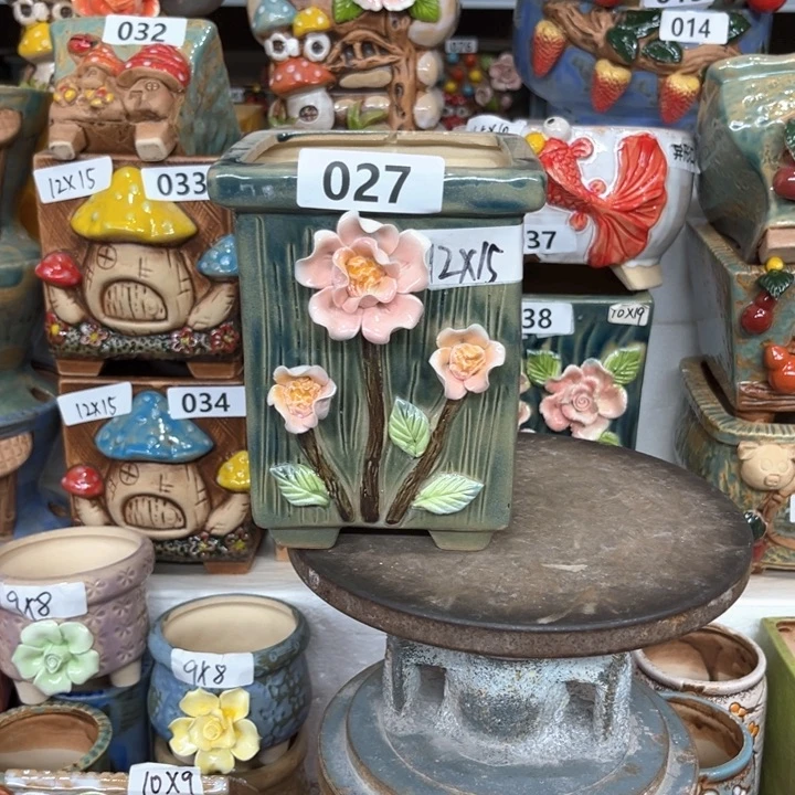 紫砂花盆粗陶材质多肉花盆