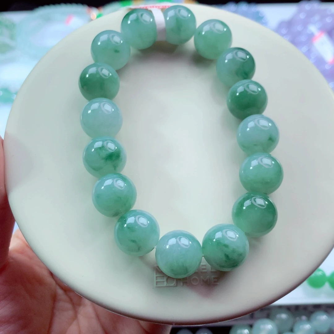 翡翠未镶嵌手链卡12.6