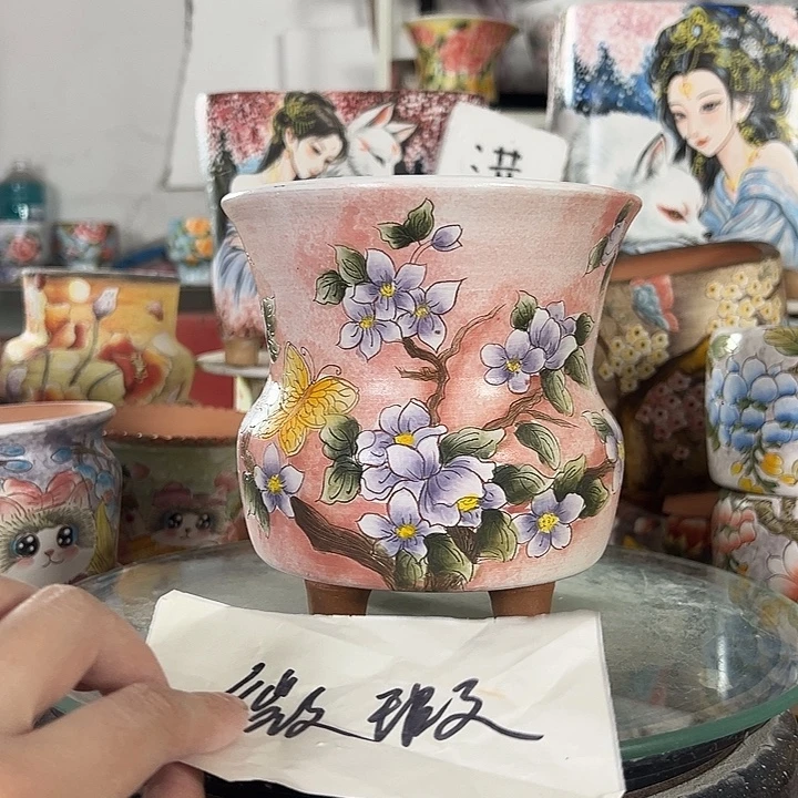 景德镇手绘花盆性价比超高