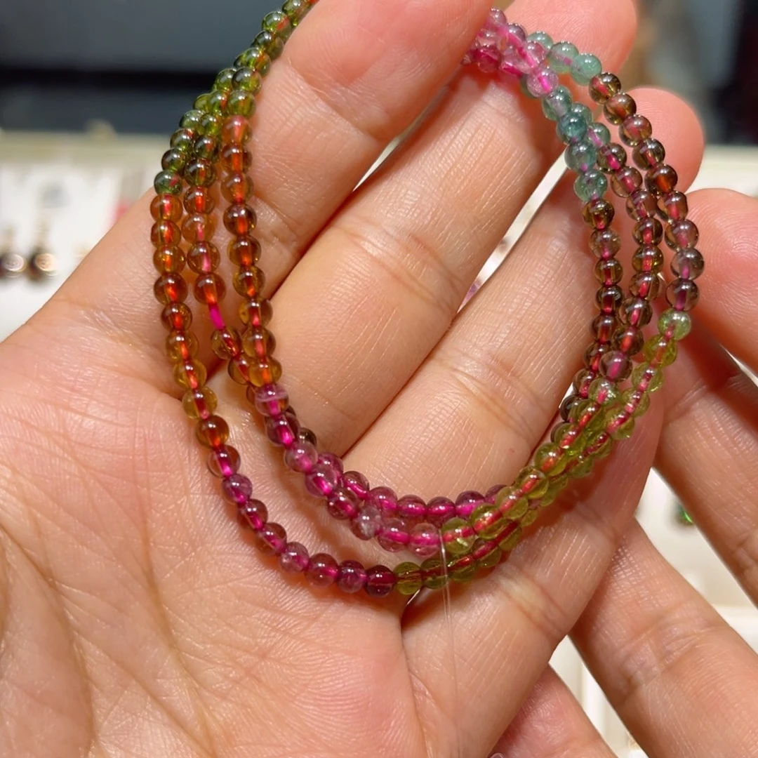 冰***️手链未镶嵌碧玺手串