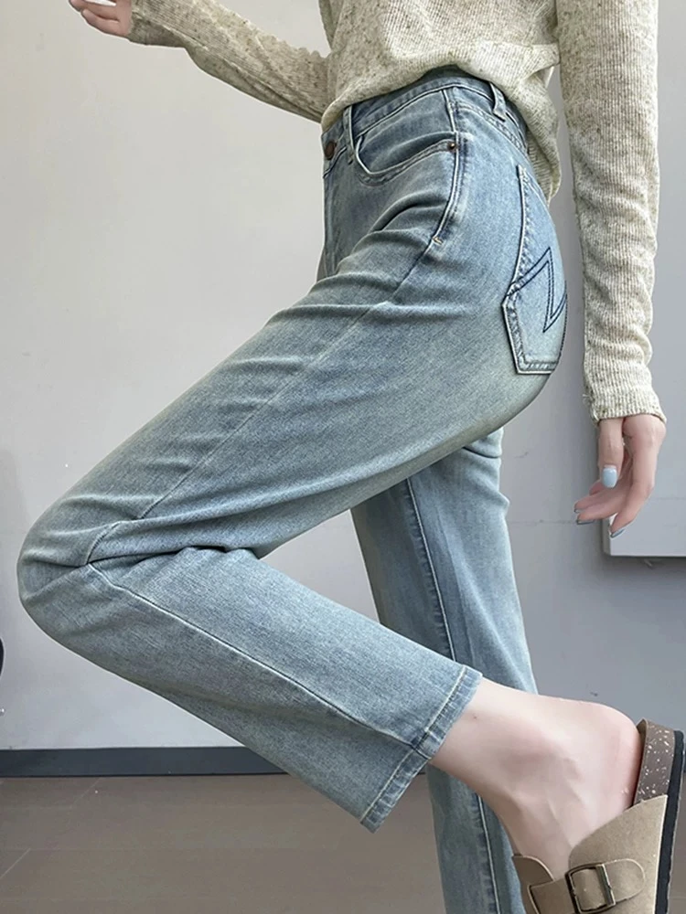 夏季薄款牛仔裤女款爆款2025新款梨型身材弹力女士牛仔裤小个子