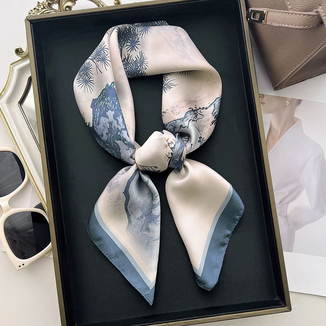 英国CospKosp轻薄中国风小围巾文艺植物丝巾时尚洋气配饰礼物头巾