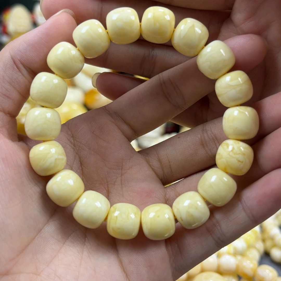 琥珀未镶嵌手串同料老邢手串12mm