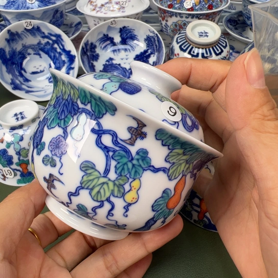 景德镇纯手工纯手绘茶具木木9