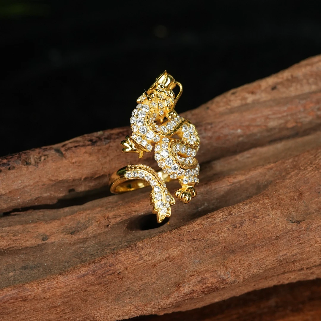 925银银制品 R*金龙戒指@YM008041505@