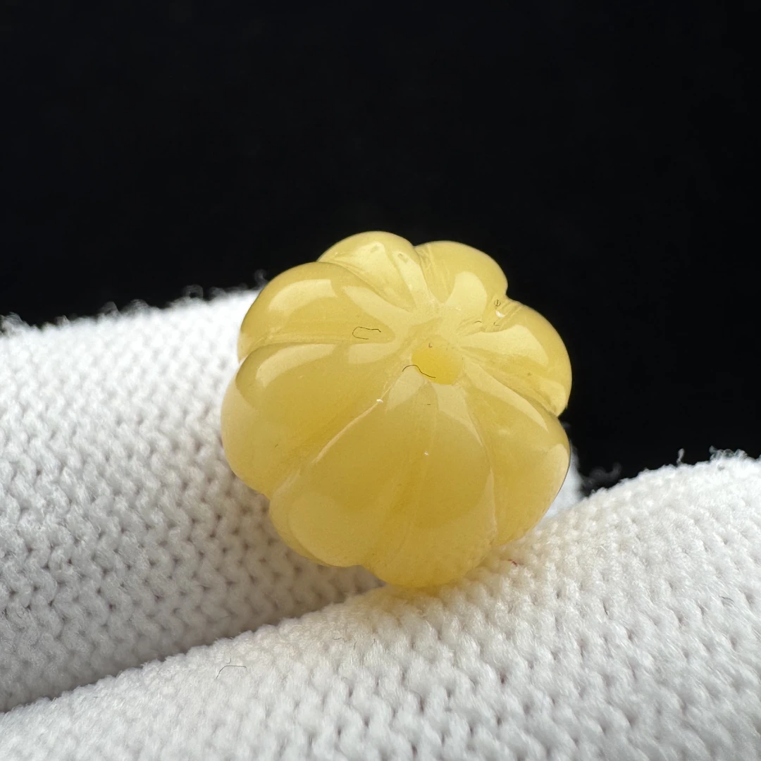 B2405瑕疵特价 天然蜜蜡瓜珠12.8*11mm 支持鉴定假一罚四