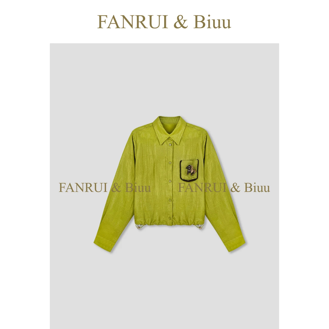 FANRUI/泛芮「小骏之旅」亚麻天丝挂饰小马轻奢洋气百搭外套B18424