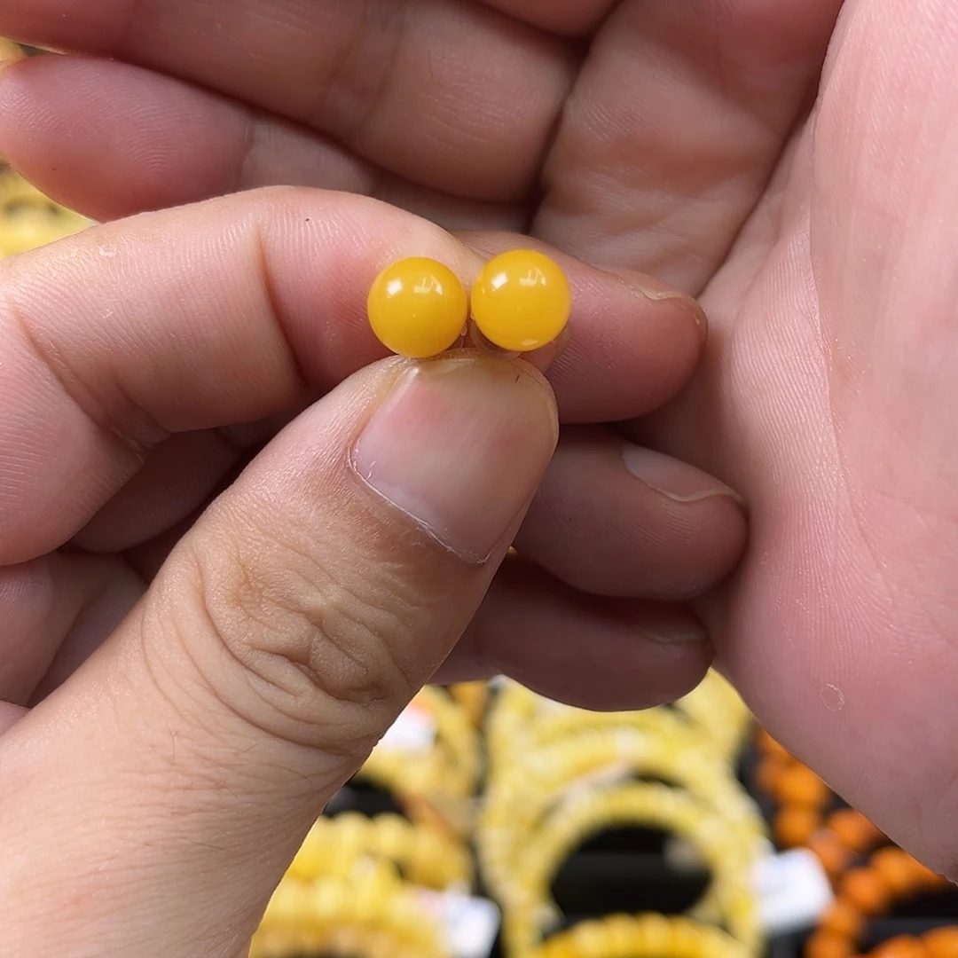 银S925镶嵌琥珀裸石琥珀