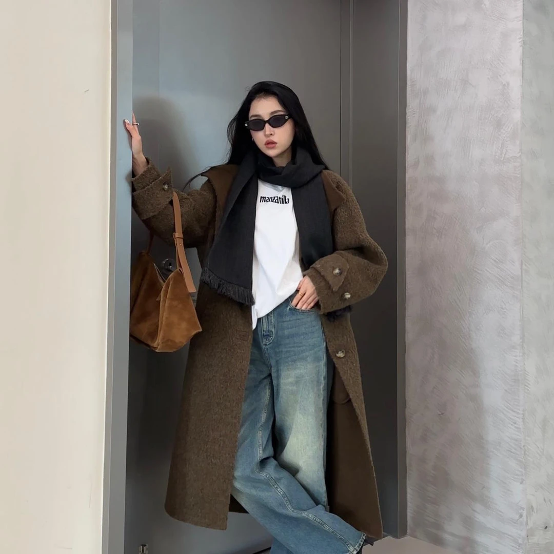SOLSOL-MANZANILLA设计师品牌24秋冬立领羊毛大衣AWT24070079