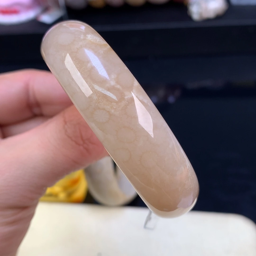 硅化珊瑚（珊瑚玉）未镶嵌颈饰52号果冻56.7圈