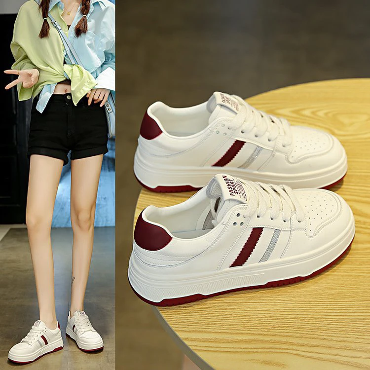 平底百搭小白鞋2025春新款韩版时尚透气休闲鞋学院风板鞋软底女鞋