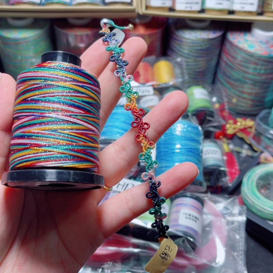 腈纶0.5星空段染蜡线九色鹿