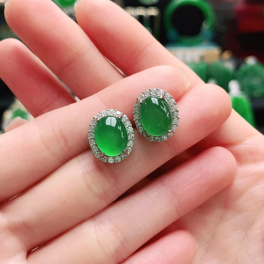 玛瑙/玉髓耳钉未镶嵌