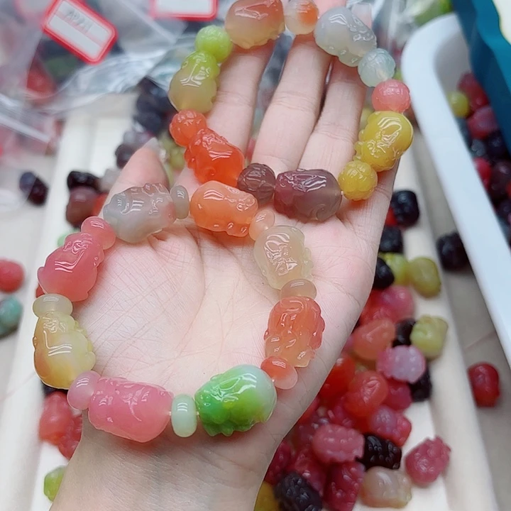 *****玛瑙/玉髓未镶嵌手链盐源15