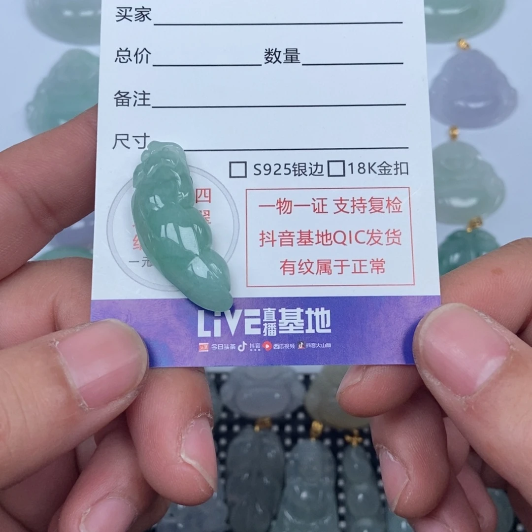 翡翠未镶嵌颈饰缅甸天然A货翡翠