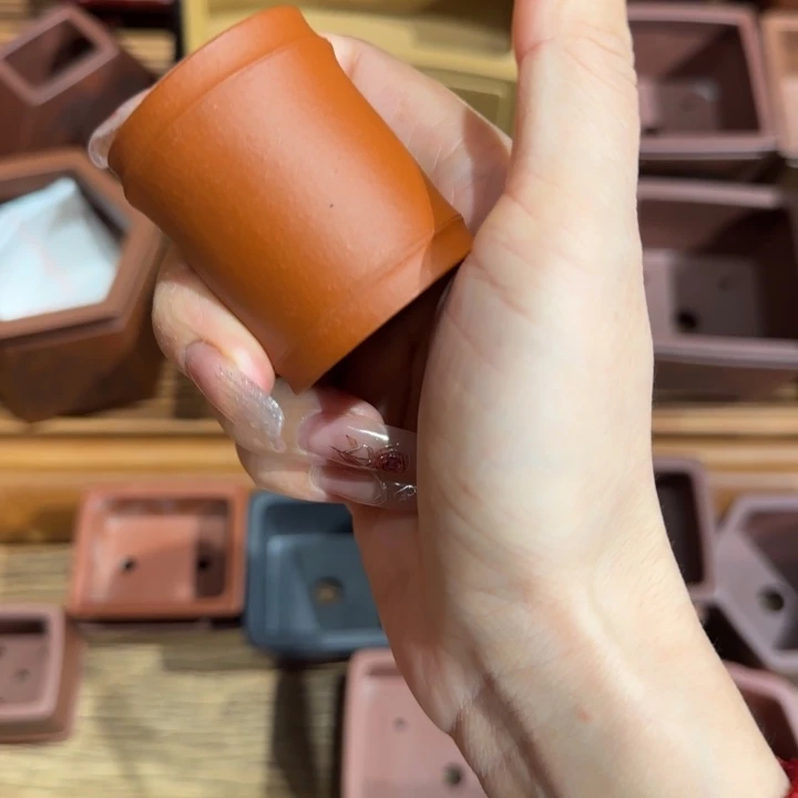 老***惯紫砂花瓶全手工制作