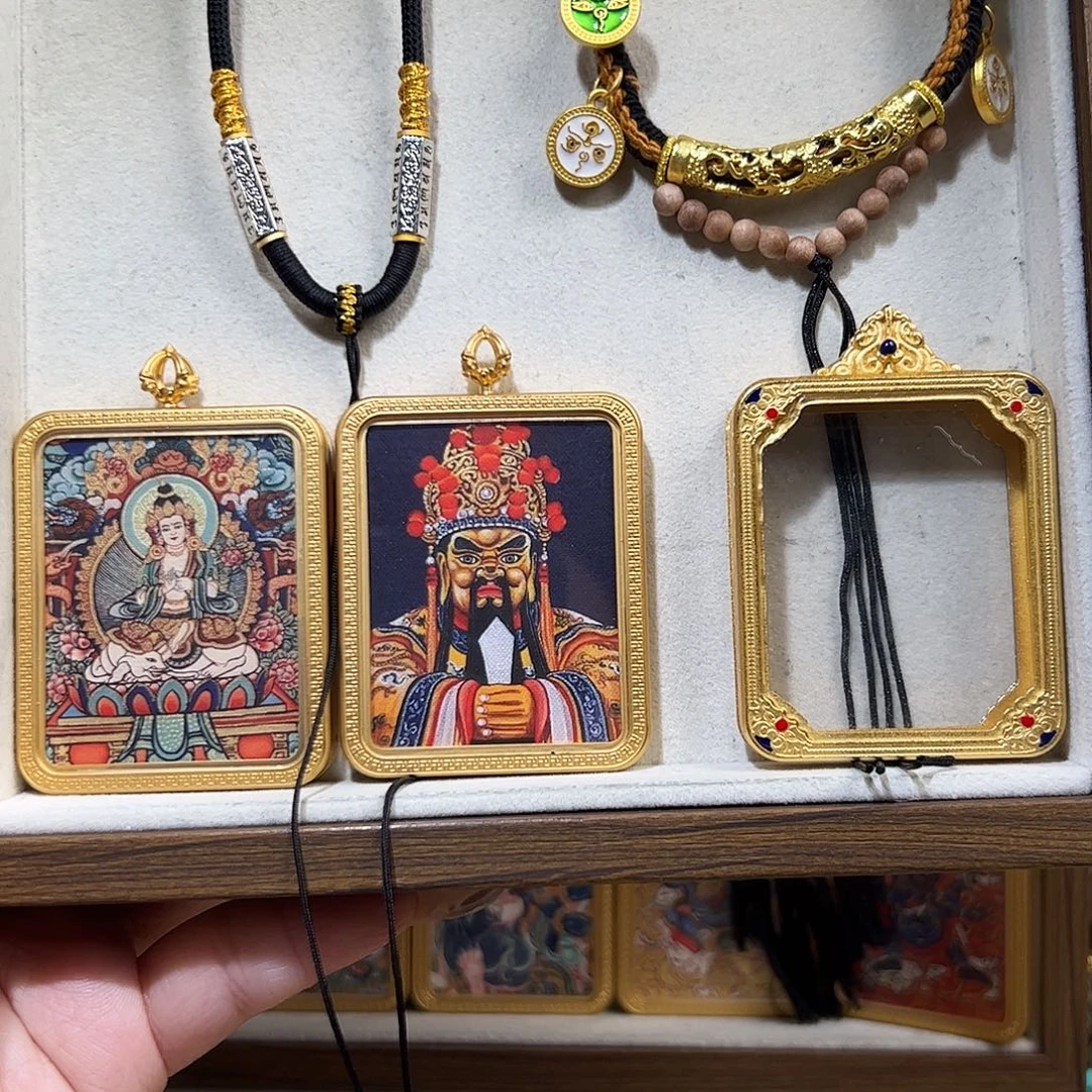 佛***系吊坠双面定制五爷普贤