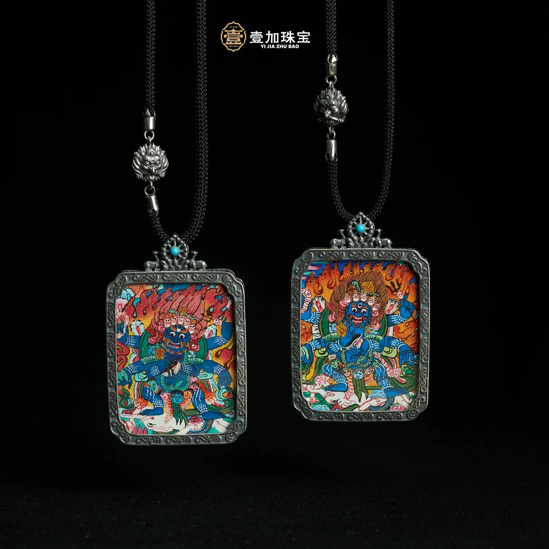 吊坠925银 壹加师姐｜大黑天银牌卡吊坠多样性发一2006L