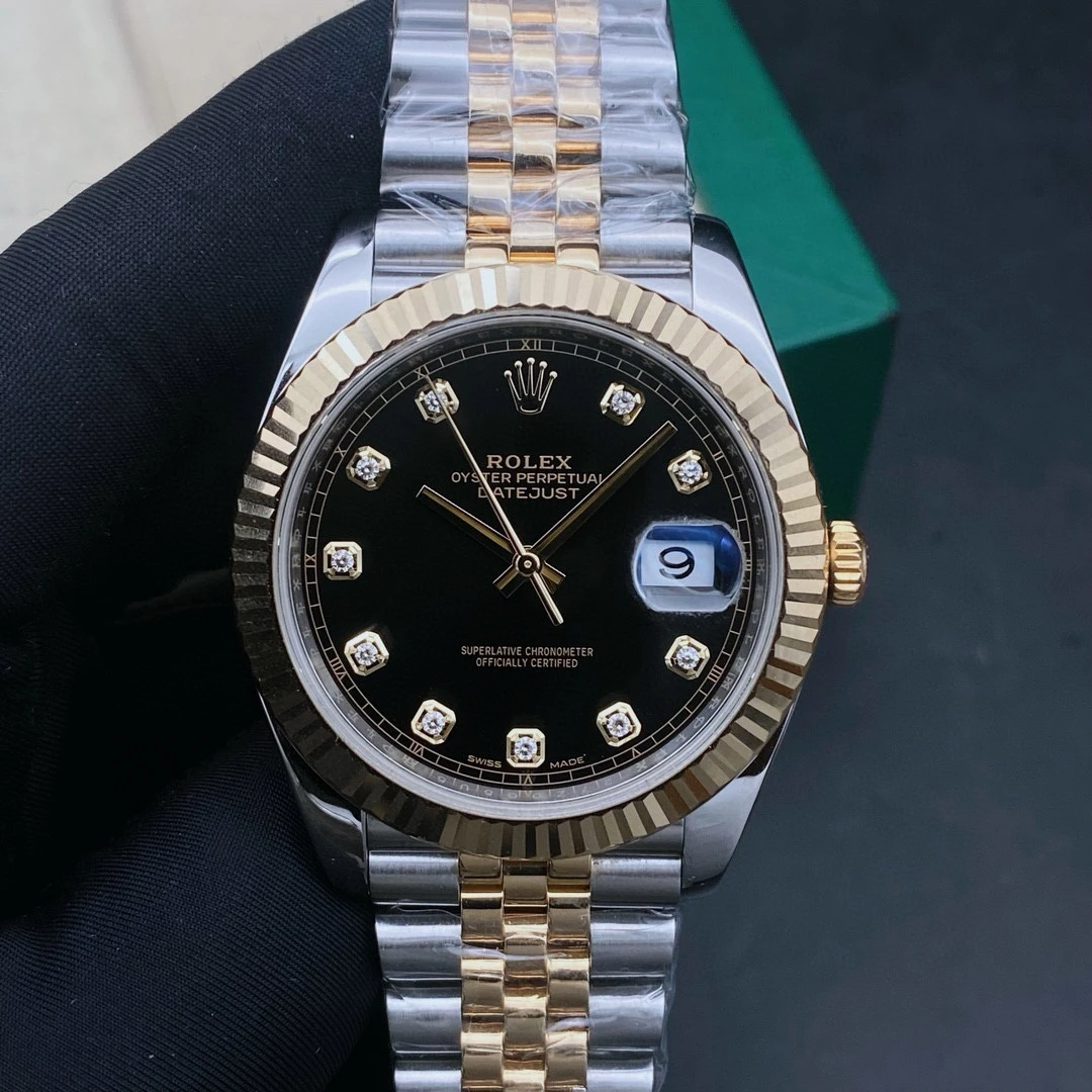 99新 Rolex/劳力士 补差价链接/日志126333黑钻/机械男表/表径41