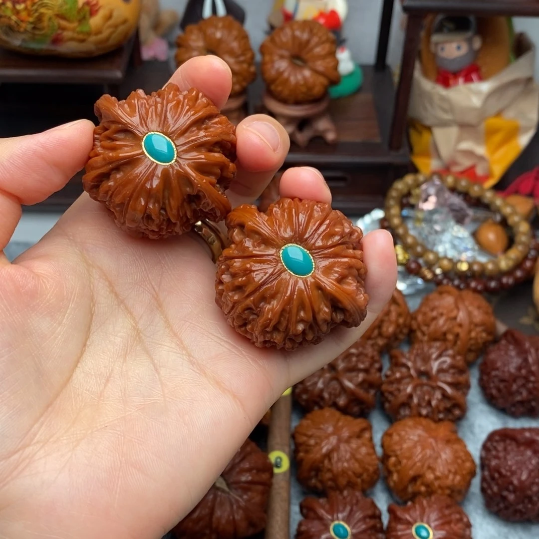 文玩核桃吊坠嘉**全品磨盘40.5