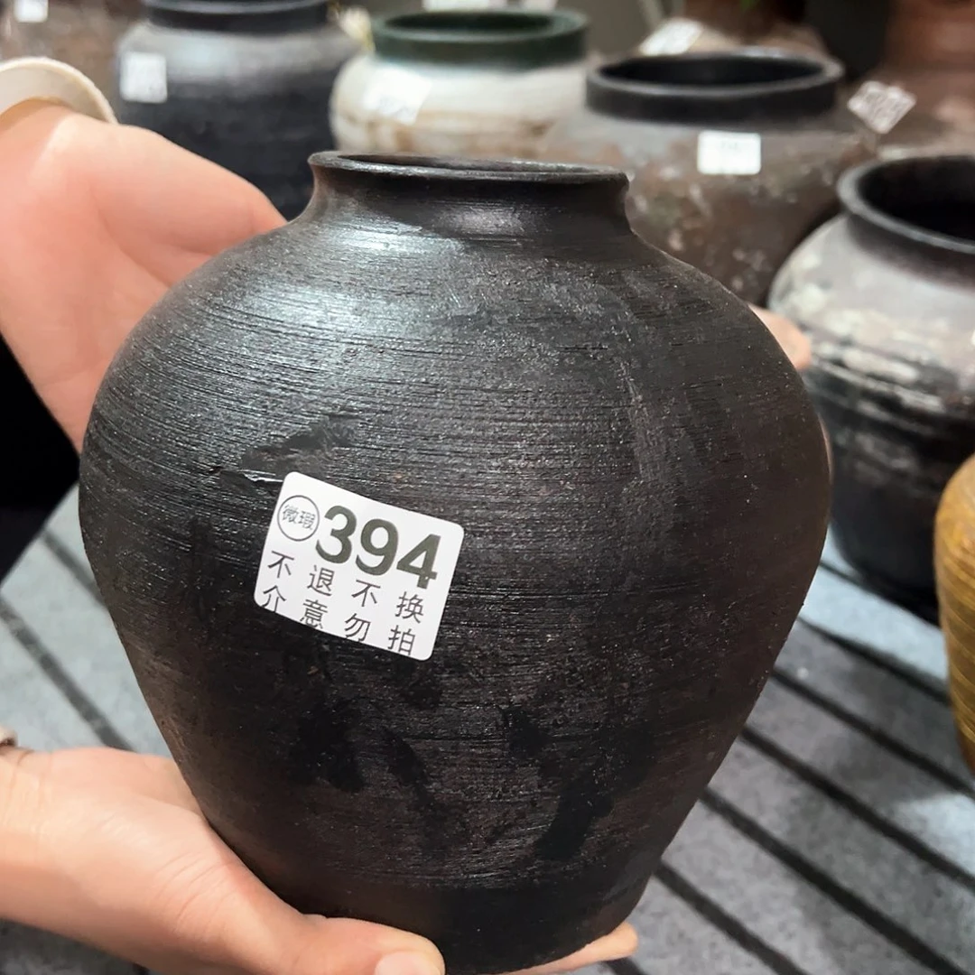 红陶瑕疵黑色无孔备注394