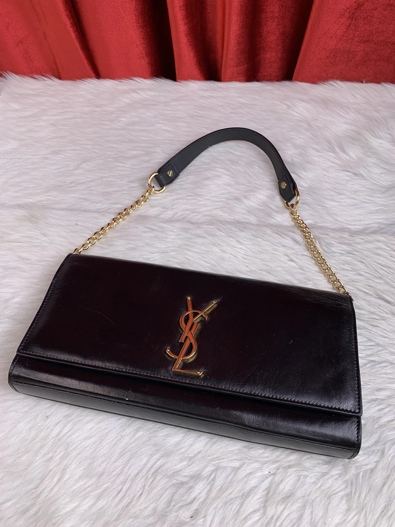 95新 YSL/圣罗兰 黑金字母链条包/ WJ09105011/5011/护