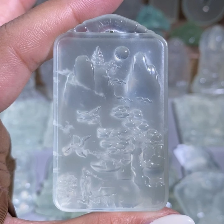 岫玉未镶嵌吊坠吊坠