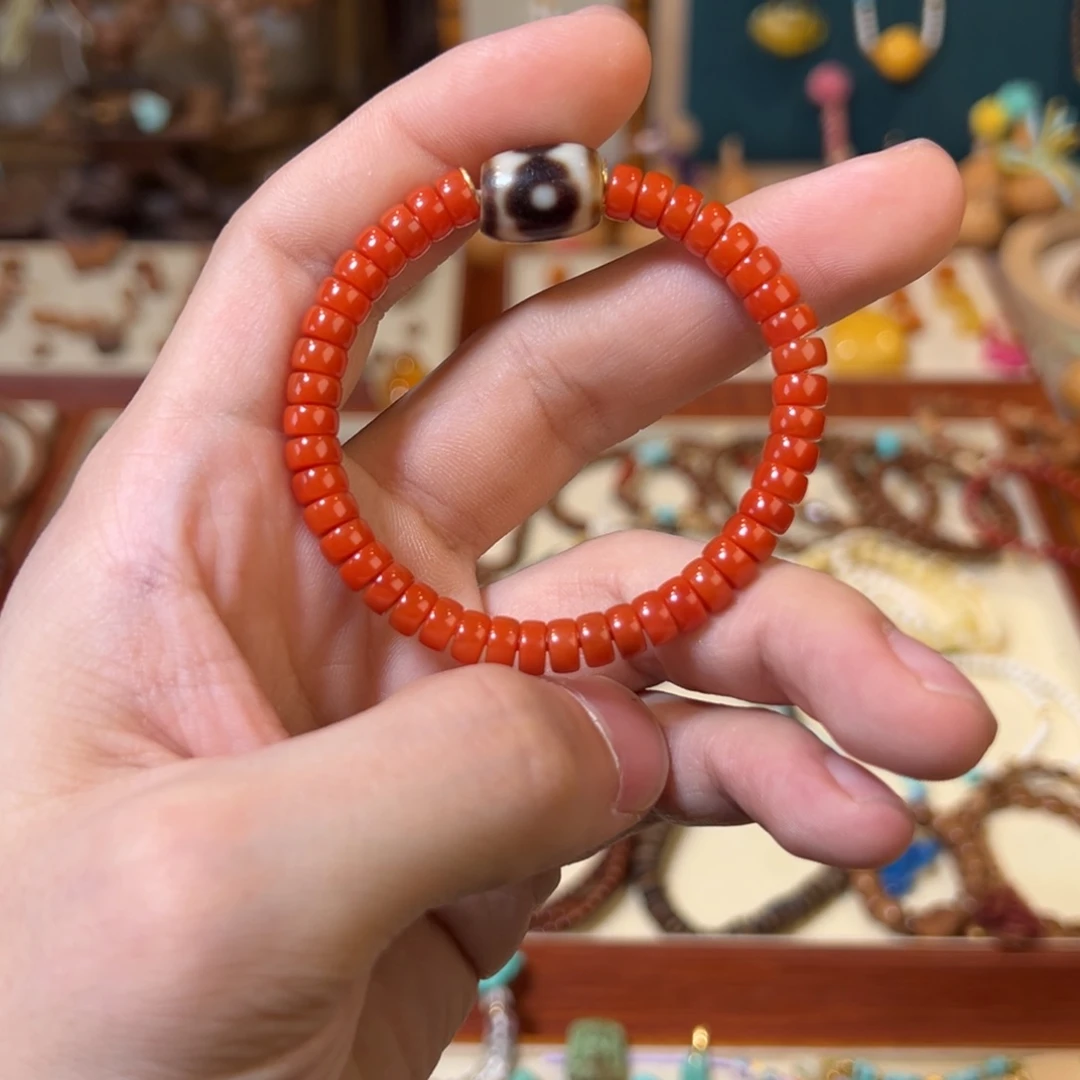 南红玛瑙未镶嵌手串药片手串设计款