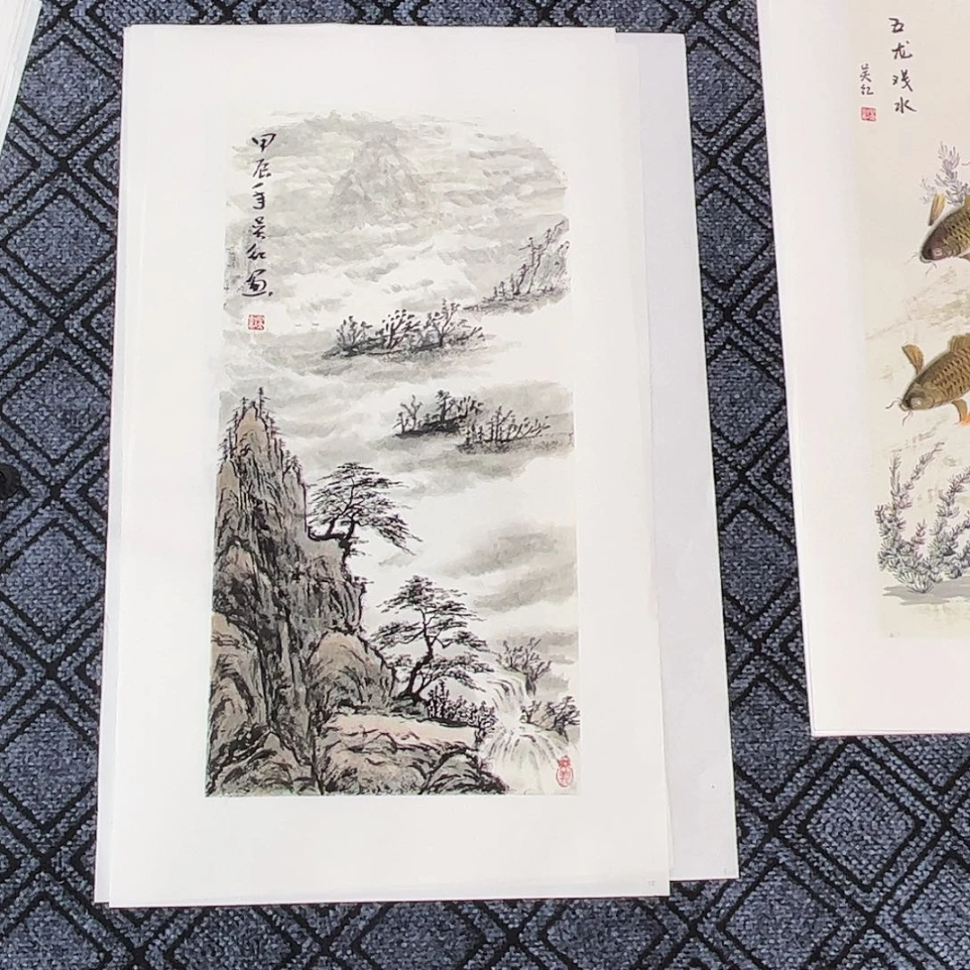 国画吴红老师四尺四开山水奇