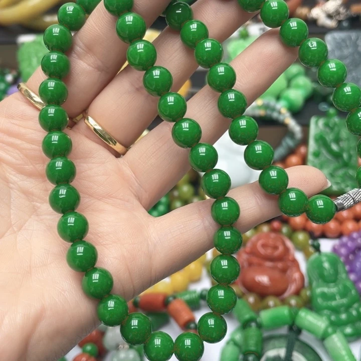 翡翠未镶嵌颈饰项链72