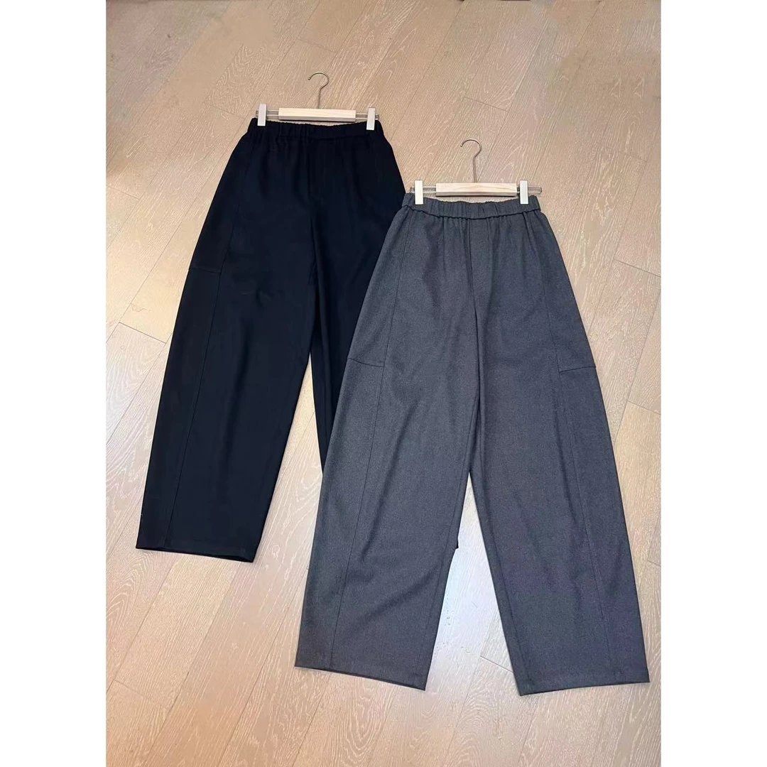 JOJO/玖了个玖 2024秋款 侧缝解构松紧高腰百搭休闲裤  2409B4029