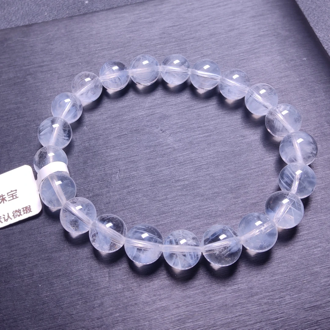 ✨『鲸whales蓝针』多样性净水月光石蓝针水晶稀缺聚米盆单圈手串