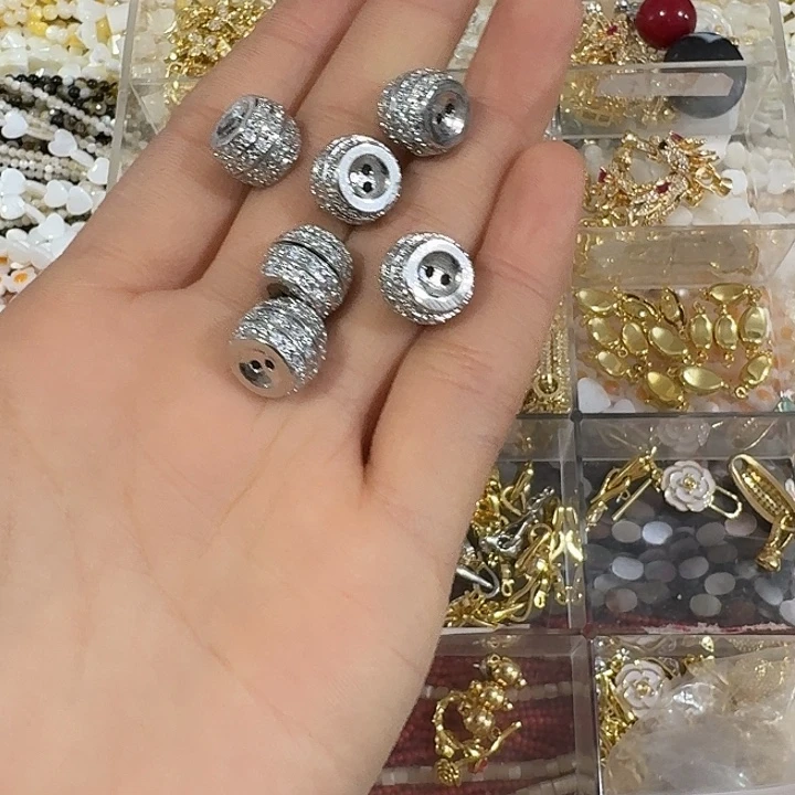 玛瑙/玉髓合金珠宝半成品一个螺丝扣