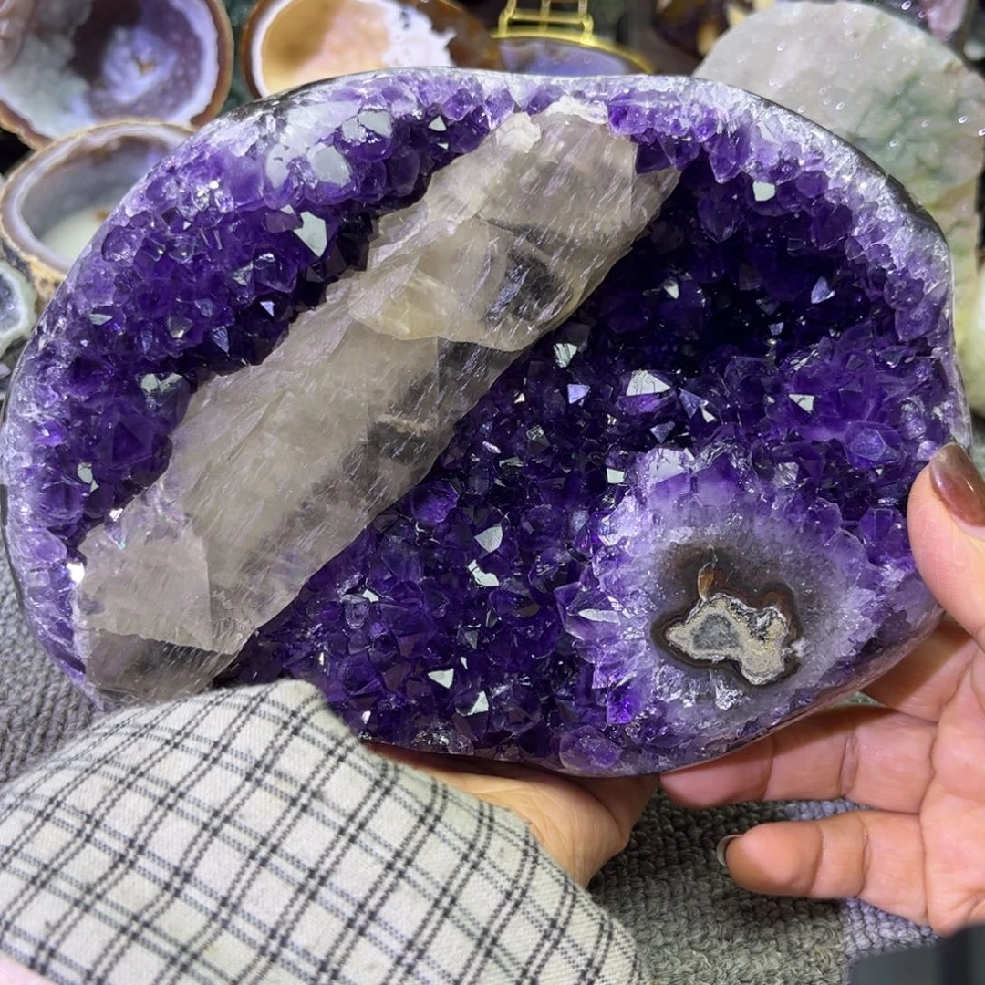 未镶嵌摆件紫晶水晶