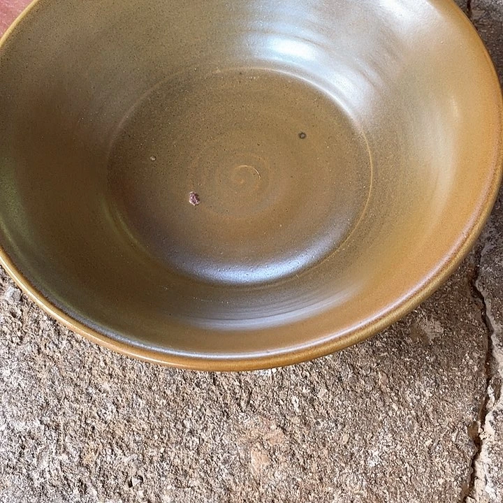 浪鬼家釉绘柴烧碗纪*乐